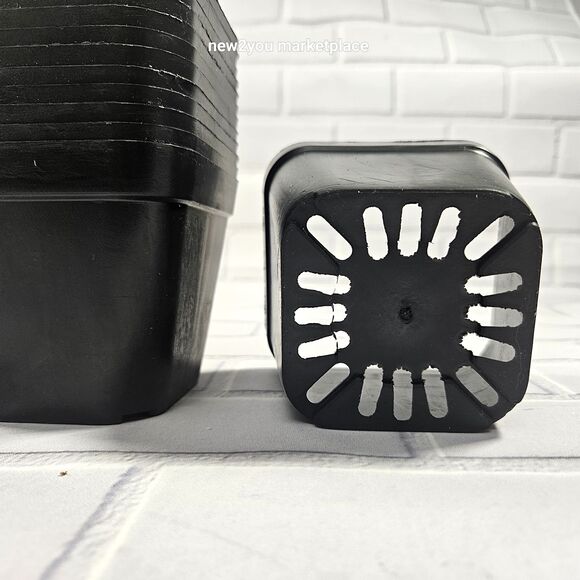 25 Pack of Square 3.75" x 3.75" x 3.25" Nursery Pots, Deep 500 pots available - Picture 5 of 8
